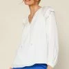 SKIES ARE BLUE Adele Ruffled Split Neck Top Tops 1 SKIES ARE BLUE Adele Ruffled Split Neck Top Tops
