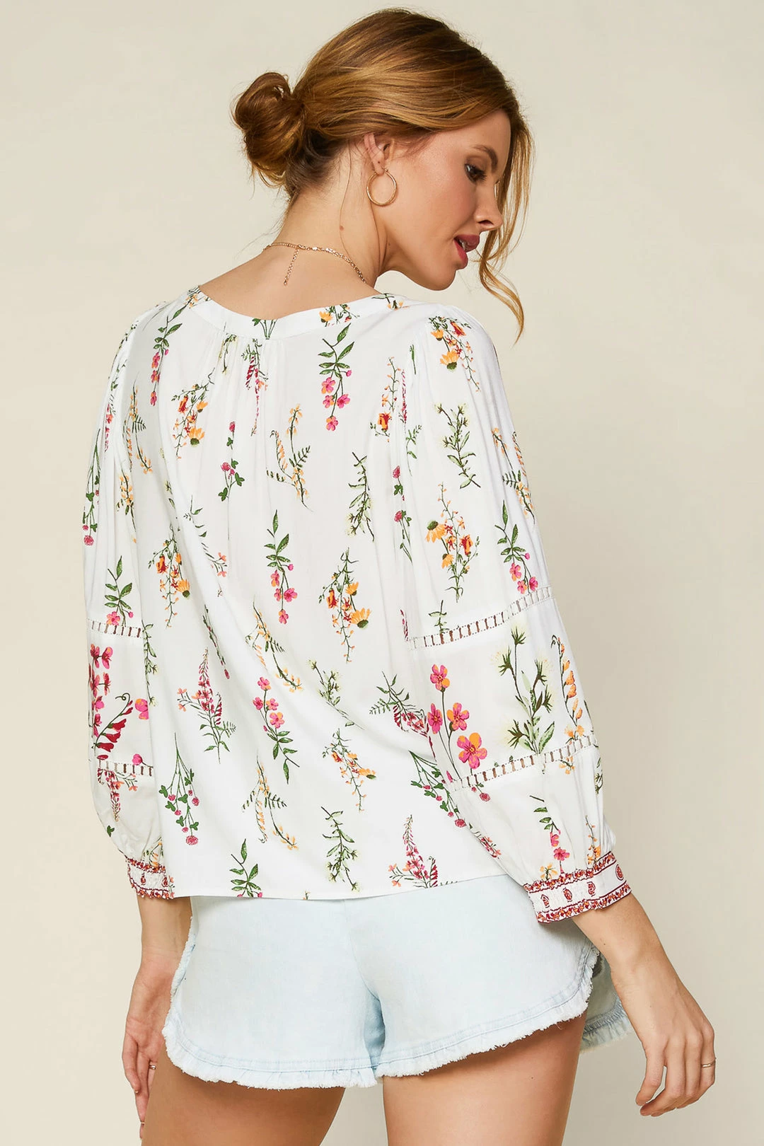 SKIES ARE BLUE Floral Border Print Top 4 SKIES ARE BLUE Floral Border Print Top