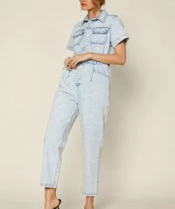 SKIES ARE BLUE Denim Utility Jumpsuit New In Clothing