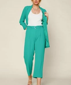 SKIES ARE BLUE New In Clothing Pleated Straight Leg Pants