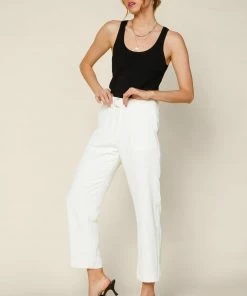 SKIES ARE BLUE New In Clothing Pleated Straight Leg Pants