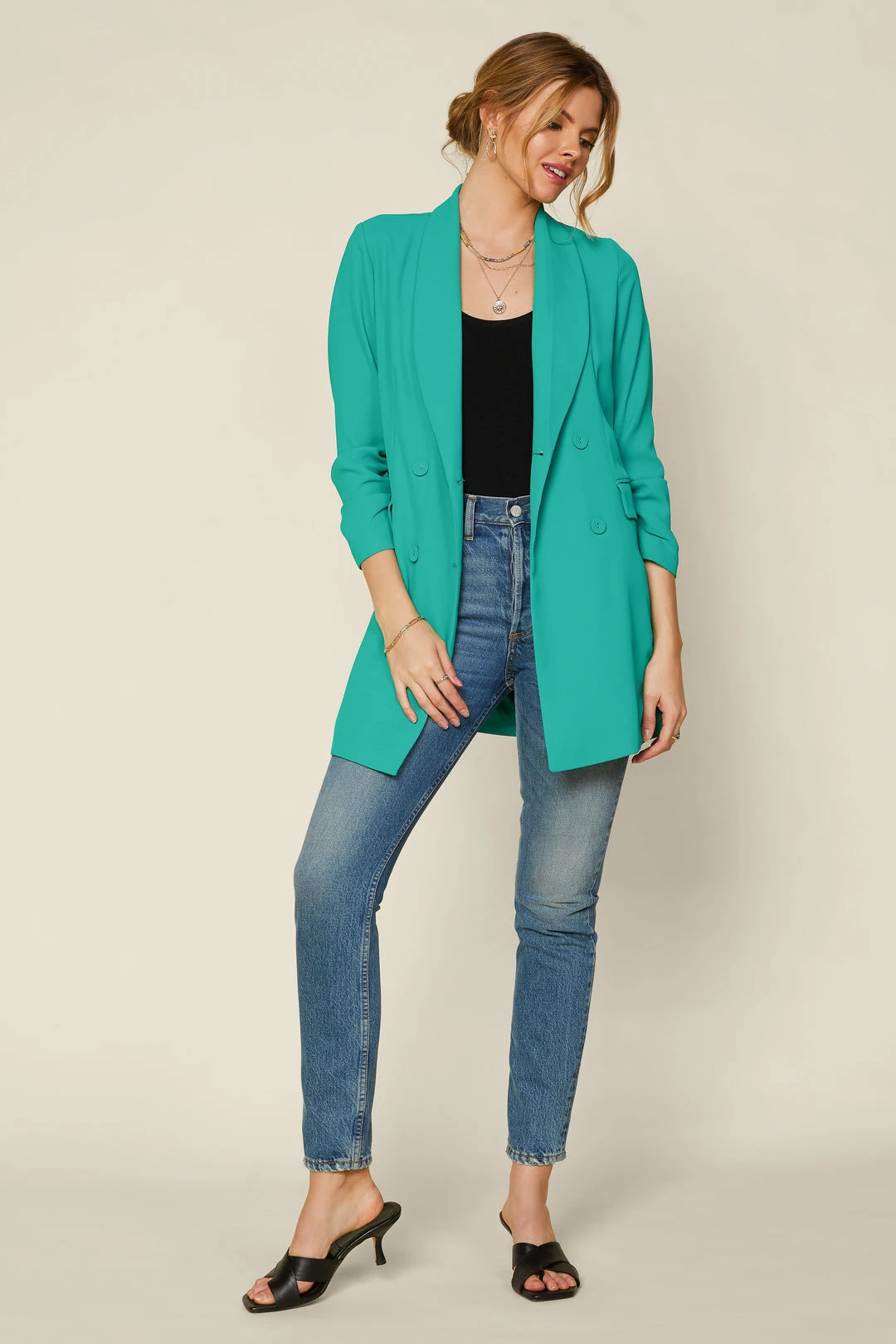 SKIES ARE BLUE Double Breasted Blazer 5 SKIES ARE BLUE Double Breasted Blazer