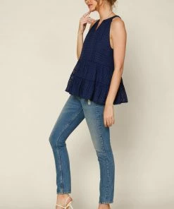 SKIES ARE BLUE New In Clothing Textured Halter Top