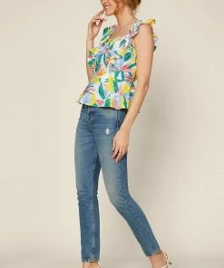 SKIES ARE BLUE New In Clothing Floral Peplum Ruffled Top 11 SKIES ARE BLUE New In Clothing Floral Peplum Ruffled Top