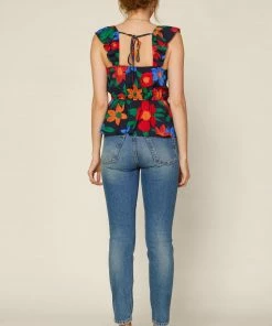 SKIES ARE BLUE New In Clothing Luna Floral Peplum Top