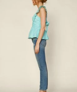 SKIES ARE BLUE Striped Back Tie Top Clothing 9 SKIES ARE BLUE Striped Back Tie Top Clothing