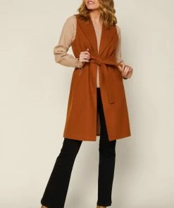 SKIES ARE BLUE Clothing Eden Belted Long Vest