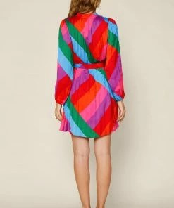 SKIES ARE BLUE Multicolor Pleated Dress