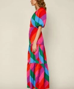 SKIES ARE BLUE Clothing Iliana Multicolor Tiered Dress 12 SKIES ARE BLUE Clothing Iliana Multicolor Tiered Dress