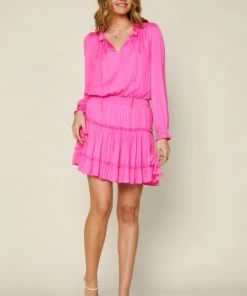 SKIES ARE BLUE Clothing Aubrey Ruffled Mini Dress