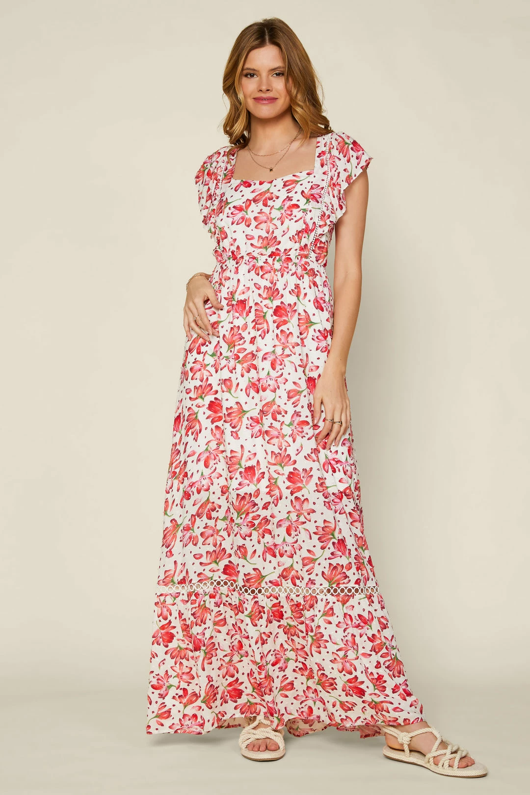 SKIES ARE BLUE Dresses Rosa Floral Swiss Dot Dress 4 SKIES ARE BLUE Dresses Rosa Floral Swiss Dot Dress