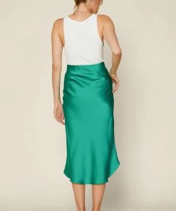 SKIES ARE BLUE High Low Satin Midi Skirt 9 SKIES ARE BLUE High Low Satin Midi Skirt
