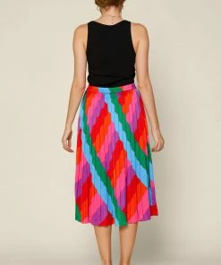 SKIES ARE BLUE Skirts Multicolor Pleated Midi Skirt 10 SKIES ARE BLUE Skirts Multicolor Pleated Midi Skirt