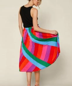 SKIES ARE BLUE Skirts Multicolor Pleated Midi Skirt 9 SKIES ARE BLUE Skirts Multicolor Pleated Midi Skirt