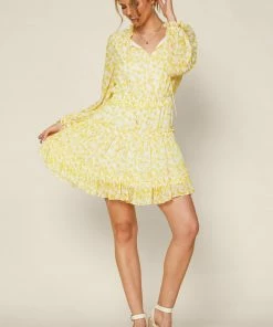 SKIES ARE BLUE Sweet Floral Mini Dress New In Clothing