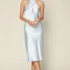 SKIES ARE BLUE New In Clothing Satin Halter Midi Dress
