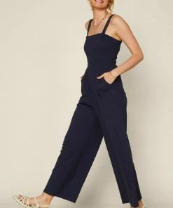 SKIES ARE BLUE New In Clothing Smocked Knit Jumpsuit