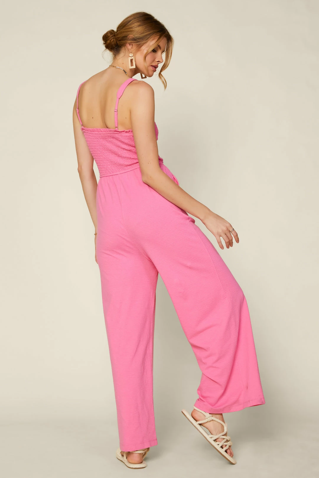 SKIES ARE BLUE New In Clothing Smocked Knit Jumpsuit 6 SKIES ARE BLUE New In Clothing Smocked Knit Jumpsuit