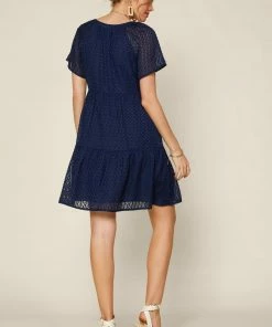 SKIES ARE BLUE New In Clothing Textured Babydoll Dress