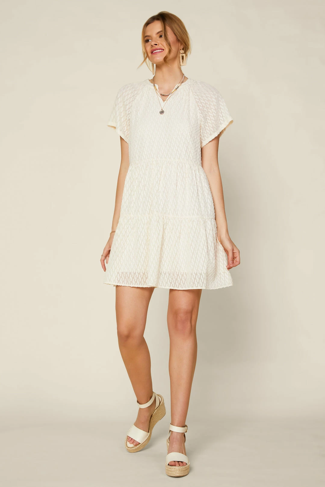 SKIES ARE BLUE Textured Babydoll Dress New In Clothing 6 SKIES ARE BLUE Textured Babydoll Dress New In Clothing