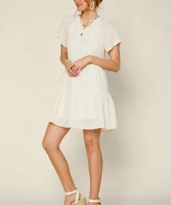 SKIES ARE BLUE Textured Babydoll Dress New In Clothing