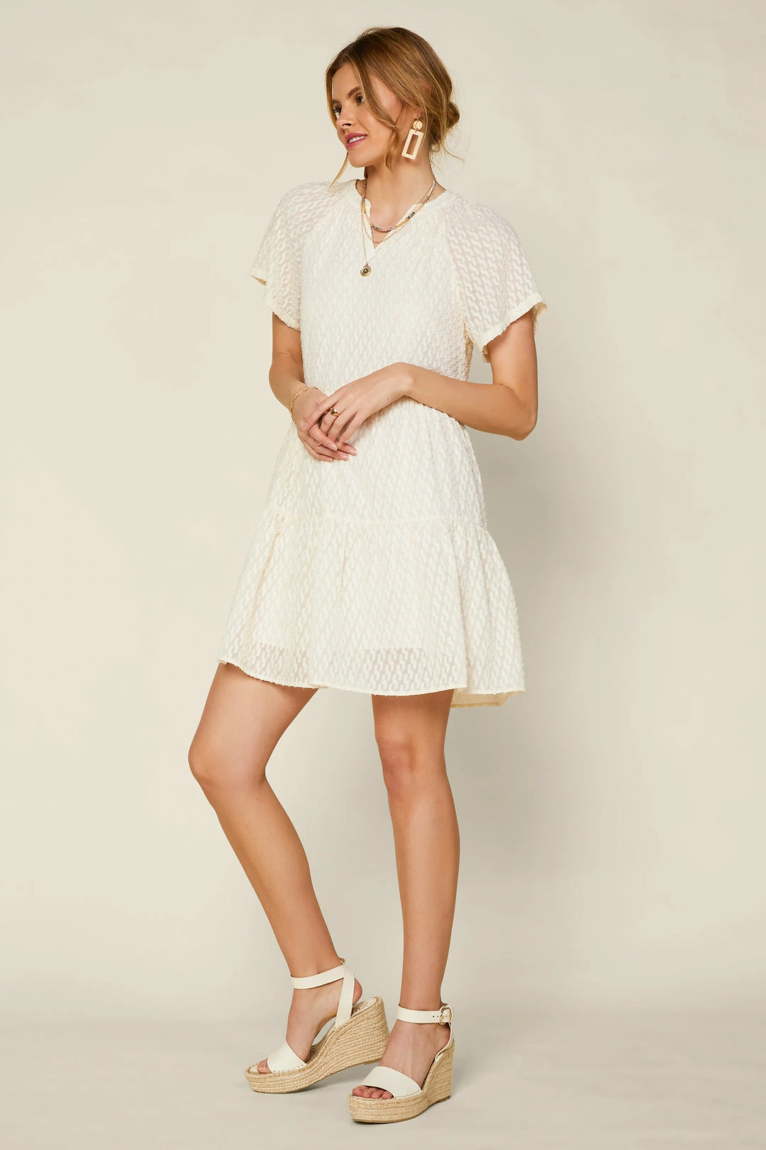 SKIES ARE BLUE Textured Babydoll Dress New In Clothing 4 SKIES ARE BLUE Textured Babydoll Dress New In Clothing