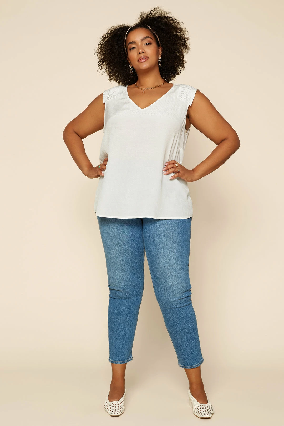SKIES ARE BLUE Plus Size - Pleated Shoulder Top 5 SKIES ARE BLUE Plus Size - Pleated Shoulder Top