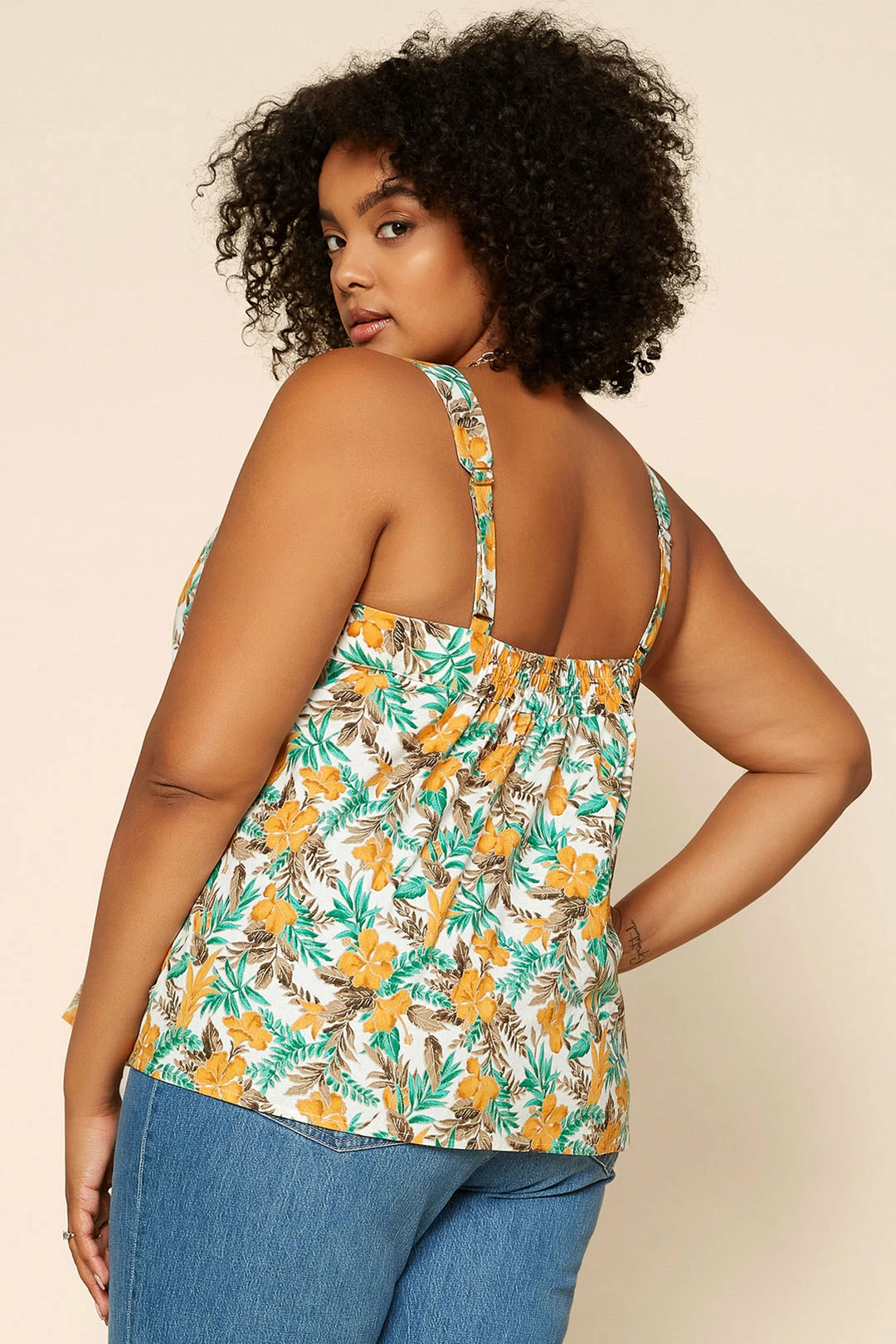SKIES ARE BLUE Plus Size - Tropical Tie Shoulder Top Clothing 8 SKIES ARE BLUE Plus Size - Tropical Tie Shoulder Top Clothing
