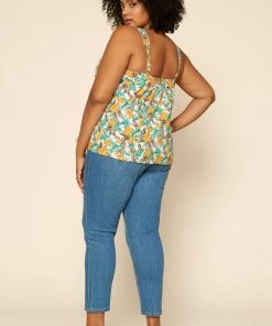SKIES ARE BLUE Plus Size - Tropical Tie Shoulder Top Clothing 12 SKIES ARE BLUE Plus Size - Tropical Tie Shoulder Top Clothing