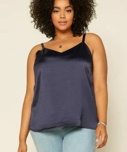 SKIES ARE BLUE Plus Size - Back String Detail Cami Clothing 7 SKIES ARE BLUE Plus Size - Back String Detail Cami Clothing