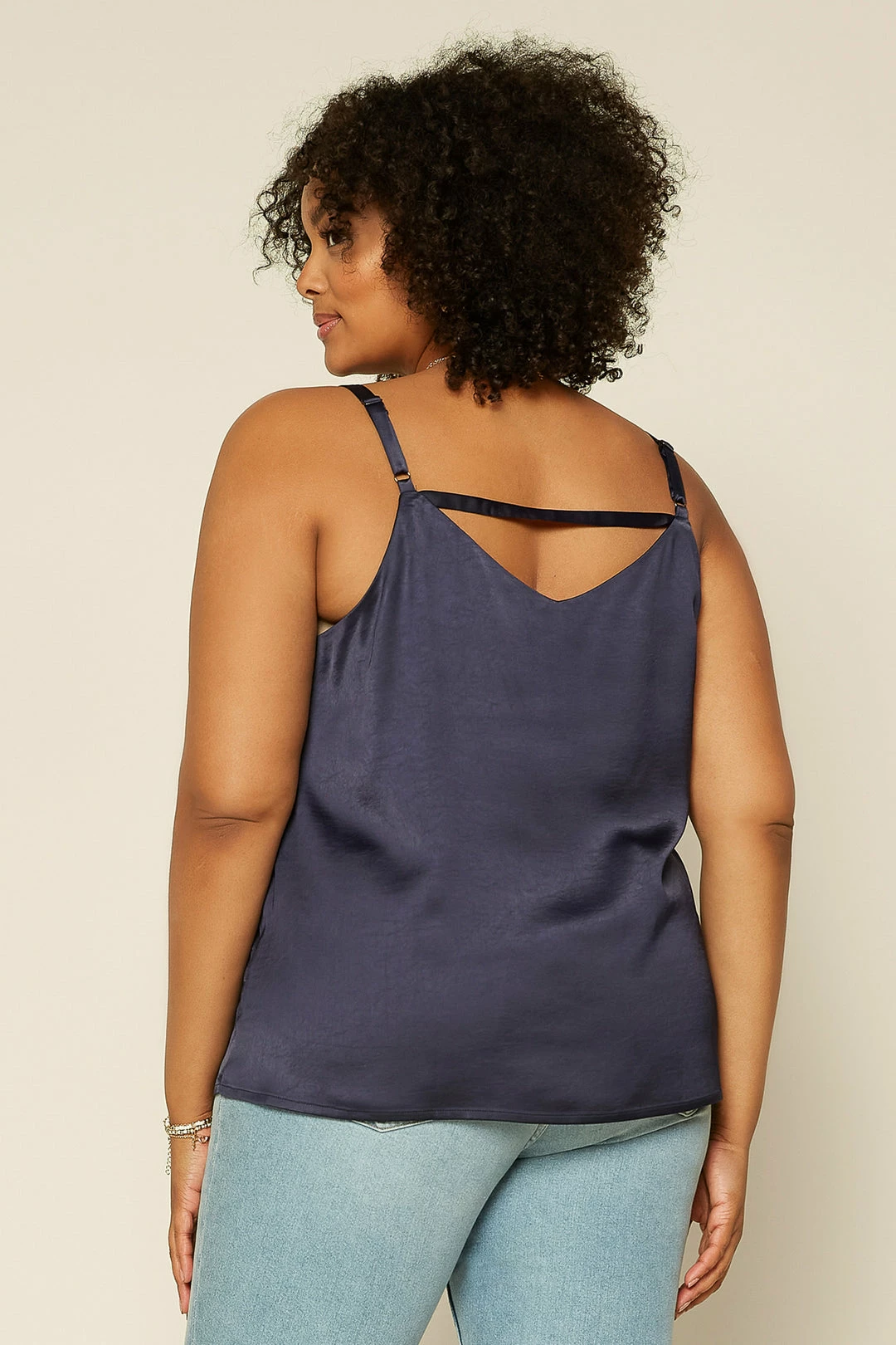 SKIES ARE BLUE Plus Size - Back String Detail Cami Clothing 4 SKIES ARE BLUE Plus Size - Back String Detail Cami Clothing