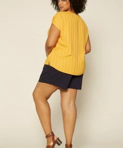 SKIES ARE BLUE Plus Size - Ember Striped Jacquard Blouse 12 SKIES ARE BLUE Plus Size - Ember Striped Jacquard Blouse