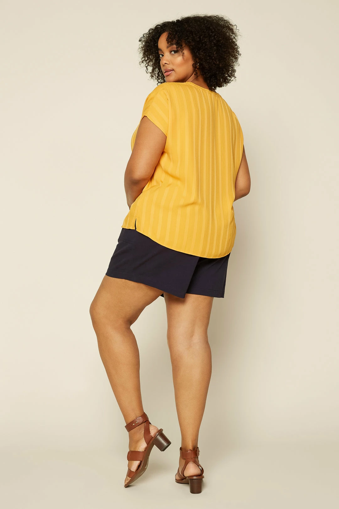 SKIES ARE BLUE Plus Size - Ember Striped Jacquard Blouse 7 SKIES ARE BLUE Plus Size - Ember Striped Jacquard Blouse