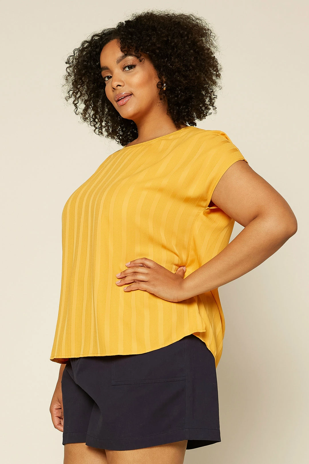 SKIES ARE BLUE Plus Size - Ember Striped Jacquard Blouse 8 SKIES ARE BLUE Plus Size - Ember Striped Jacquard Blouse