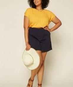 SKIES ARE BLUE Plus Size - Ember Striped Jacquard Blouse 10 SKIES ARE BLUE Plus Size - Ember Striped Jacquard Blouse