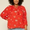SKIES ARE BLUE Plus Size - Floral Long Sleeve Blouse 2 SKIES ARE BLUE Plus Size - Floral Long Sleeve Blouse