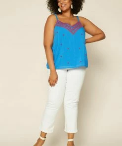 SKIES ARE BLUE Plus Size - Embroidered Cami Clothing 9 SKIES ARE BLUE Plus Size - Embroidered Cami Clothing