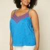 SKIES ARE BLUE Plus Size - Embroidered Cami Clothing 2 SKIES ARE BLUE Plus Size - Embroidered Cami Clothing