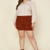 SKIES ARE BLUE Plus Size - Textured Knit Shorts Clothing 2 SKIES ARE BLUE Plus Size - Textured Knit Shorts Clothing
