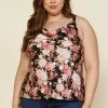 SKIES ARE BLUE Clothing Plus Size - Floral Cowl Neck Cami 2 SKIES ARE BLUE Clothing Plus Size - Floral Cowl Neck Cami