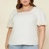 SKIES ARE BLUE Plus Size - Square Neck Top