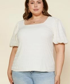 SKIES ARE BLUE Plus Size - Square Neck Top