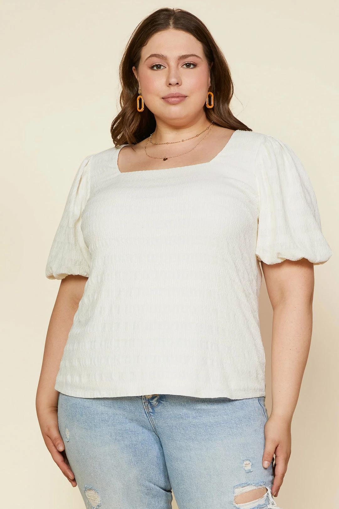 SKIES ARE BLUE Plus Size - Square Neck Top 3 SKIES ARE BLUE Plus Size - Square Neck Top