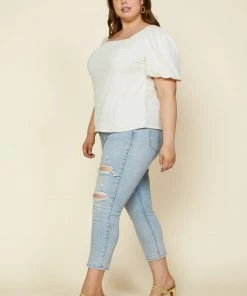 SKIES ARE BLUE Plus Size - Square Neck Top
