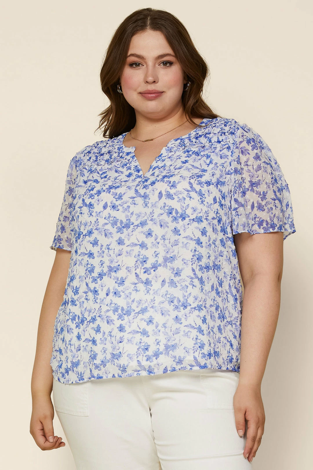 SKIES ARE BLUE New In Plus Size Plus Size - Sweet Floral Ruffled Top 3 SKIES ARE BLUE New In Plus Size Plus Size - Sweet Floral Ruffled Top