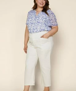 SKIES ARE BLUE Plus Size - Denim Utility Pants New In Plus Size