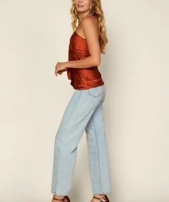 SKIES ARE BLUE Satin Draped Cami 8 SKIES ARE BLUE Satin Draped Cami