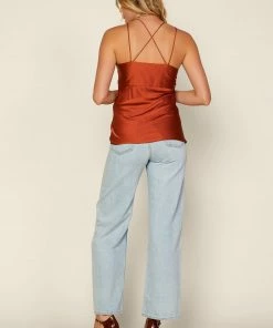 SKIES ARE BLUE Satin Draped Cami 9 SKIES ARE BLUE Satin Draped Cami