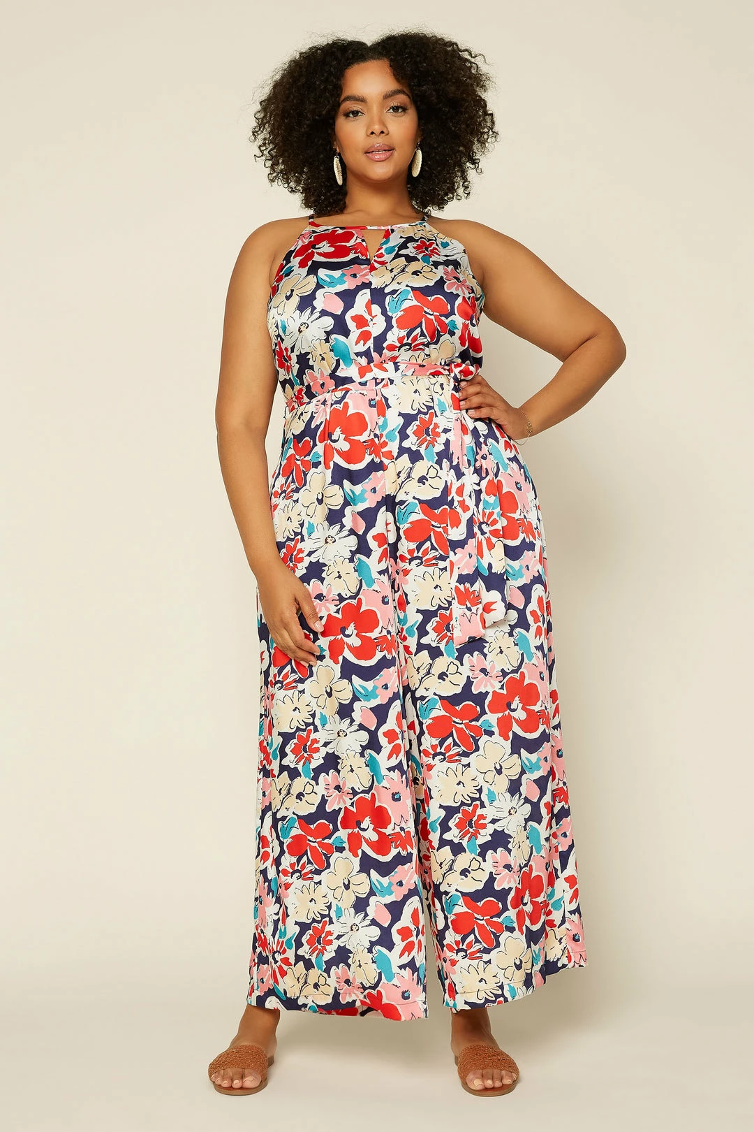 SKIES ARE BLUE Plus Size - Floral Wide Leg Jumpsuit 4 SKIES ARE BLUE Plus Size - Floral Wide Leg Jumpsuit