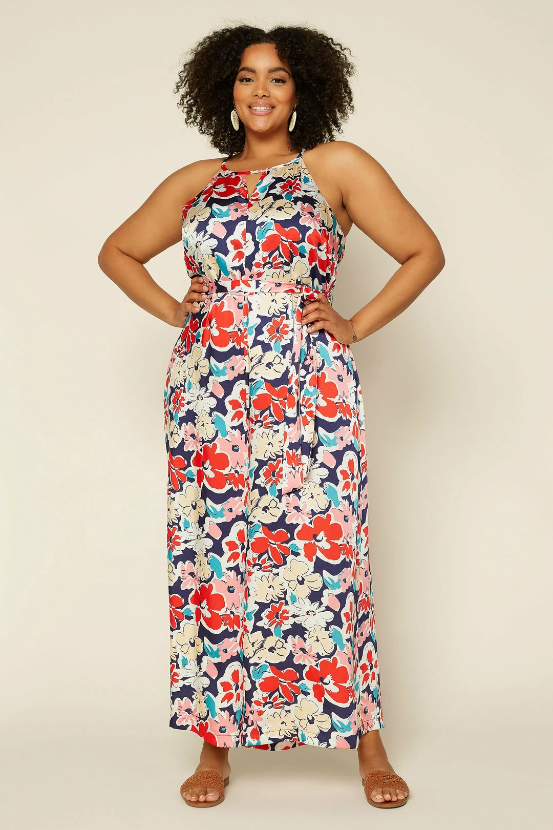 SKIES ARE BLUE Plus Size - Floral Wide Leg Jumpsuit 8 SKIES ARE BLUE Plus Size - Floral Wide Leg Jumpsuit